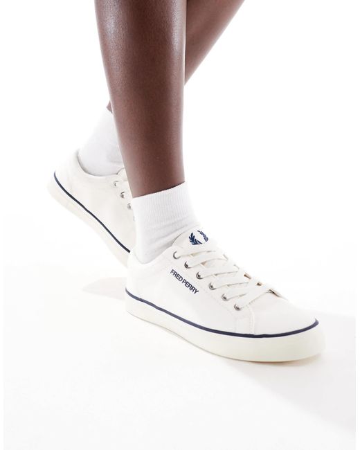 Fred Perry White Canvas Trainer
