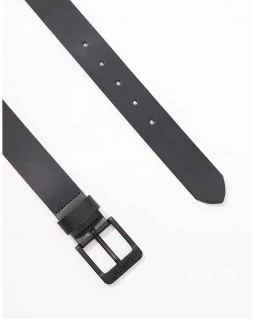 Levi's Gray Free Leather Logo Buckle Belt for men
