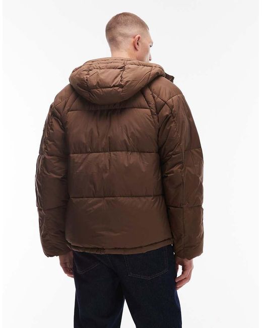 Paul Smith Brown Paul Smith Hooded Puffer Jacket for men