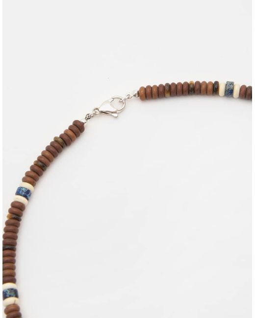 Collana Con Perline di Pull&Bear in Blue da Uomo