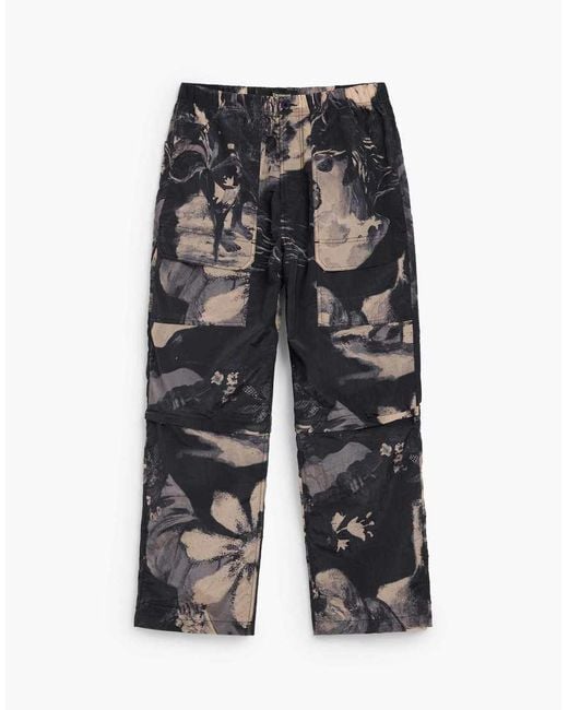 Desigual Gray Printed Long Trousers for men