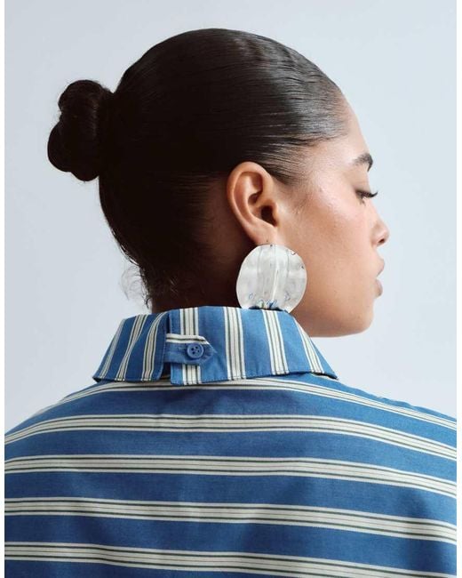 ARRANGE Blue Curve Premium Oversized Shirt