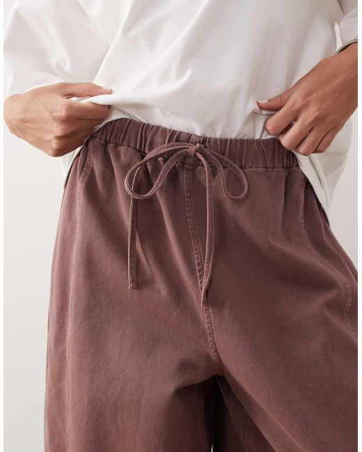 ARRANGE Brown Willa Elasticated Waist Drawstring Trousers