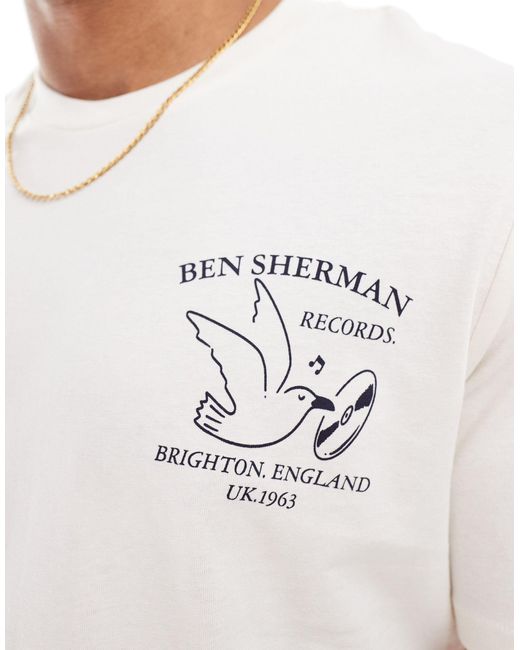 Ben Sherman White Brighton Records Tee for men