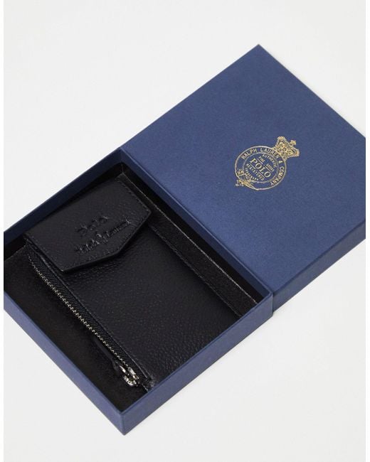 Portefeuilles porte-cartes à logo Polo Ralph Lauren pour homme en coloris Black
