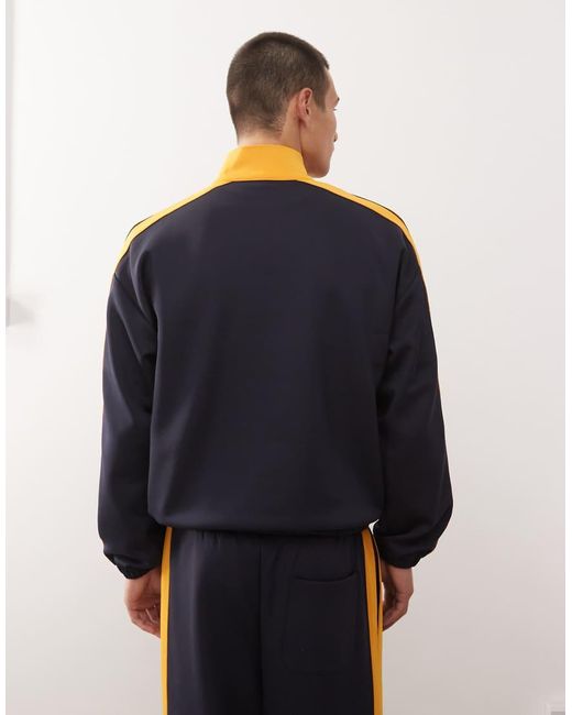Reclaimed Vintage Blue Track Jacket Co-ord for men