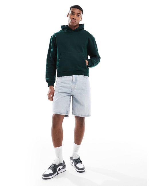 Short baggy en jean - clair Pull&Bear pour homme en coloris Blue