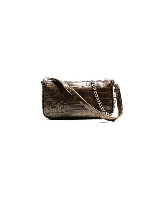 Bershka Brown – kleine schultertasche aus kunstleder