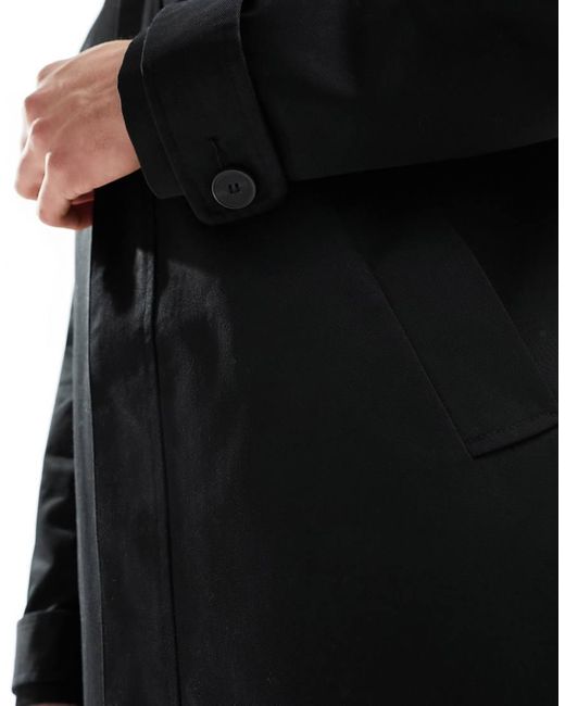 ASOS Black Trench Coat for men