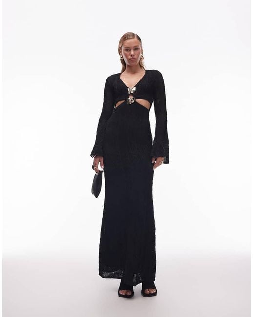 Vestito Midi A Maniche Lunghe di ASOS in Blue