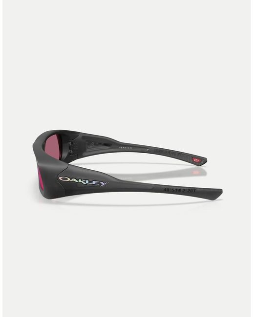 Oakley Purple Kylian Mbappé Signature Series Permian Rectangle Sunglasses With Mirrored Lens