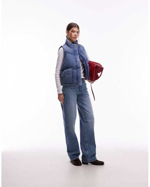 Levi's Blue – denim-steppweste im western-design