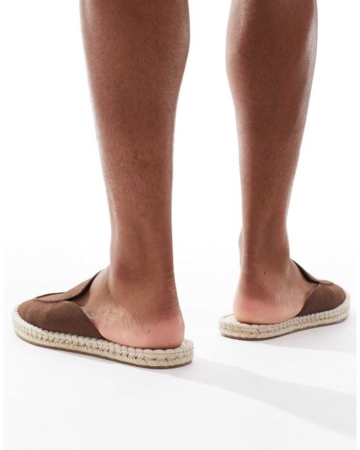 ASOS – mule-espadrilles in Brown für Herren