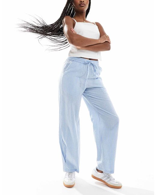 JJXX Blue Seersucker Trousers