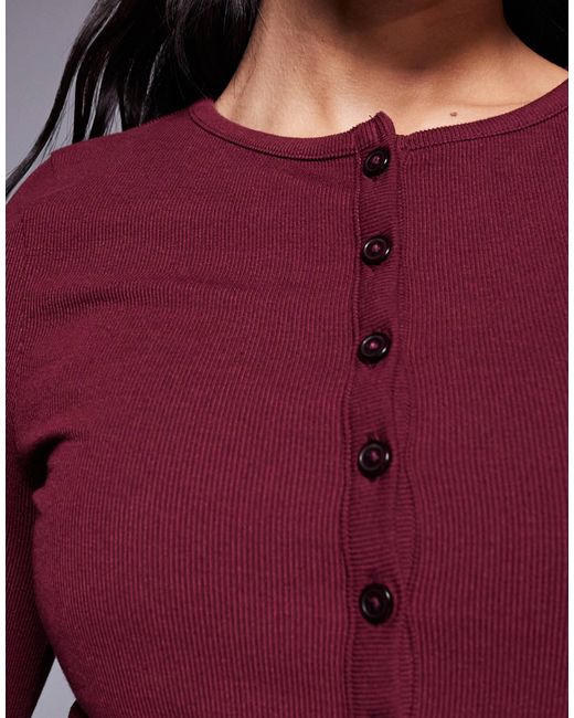 ASOS Red Button Through Cardigan