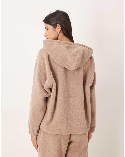 ASOS Natural Microfleece Oversized Hoodie