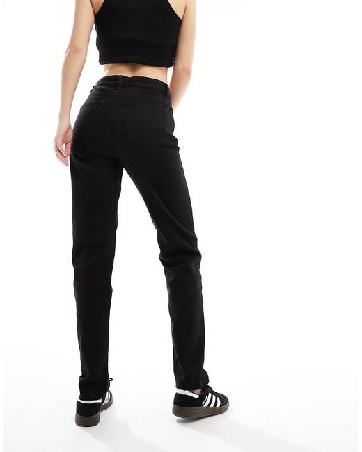 ONLY Black Emily High Waist Straight Leg Ankle Jean