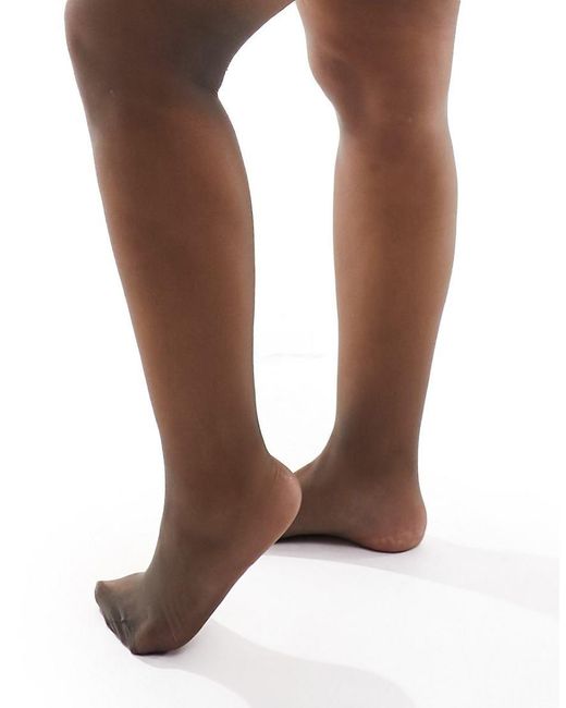 Pack De 6 Medias Negras De 15 Deniers Anticarreras De Curve Pretty Polly de color Black