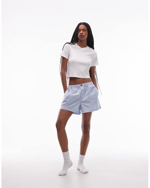 Tommy Hilfiger White Poplin Pyjama Boxer Shorts