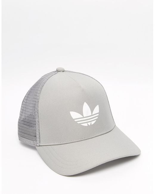 Adidas Originals White Trucker Cap for men