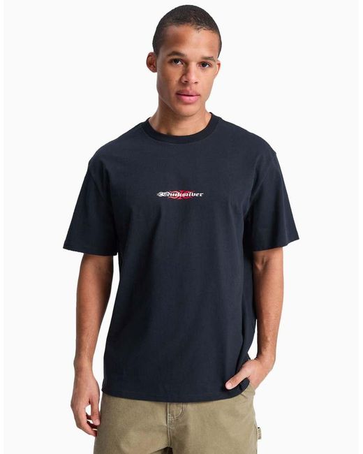 Quiksilver Blue Mercury Burning Short Sleeve T-Shirt for men