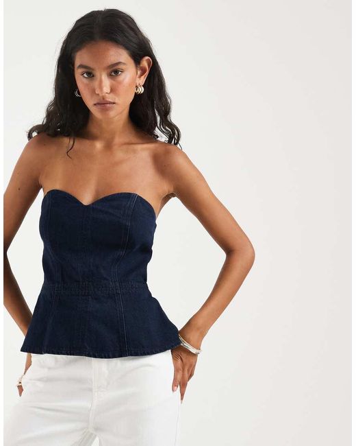Levi's White Sweetheart Bustier Bandeau