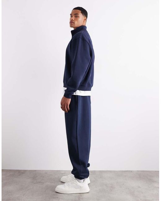 ASOS Blue Essential Oversized Sweatpants for men