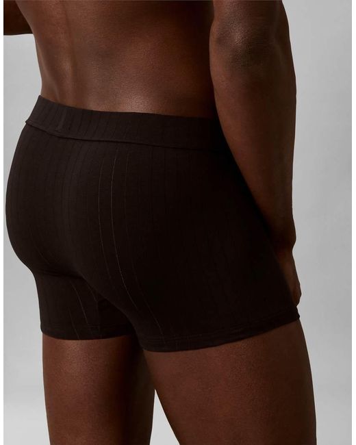 Calvin Klein Black Modern Rib Trunks for men