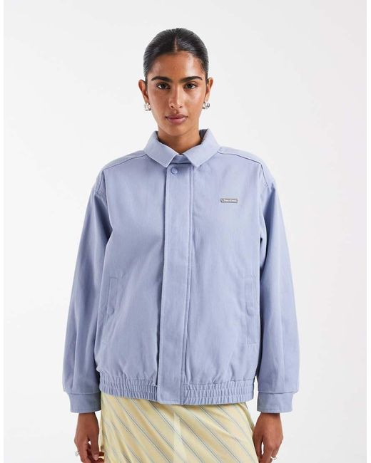 House Of Sunny Blue Babycheck Relaxed Harrington Jacket
