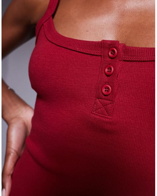 Princess Polly Red – geripptes minikleid