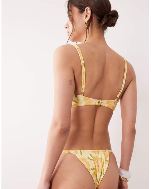 Wild Lovers Yellow Sundance Floral Bikini Bottom