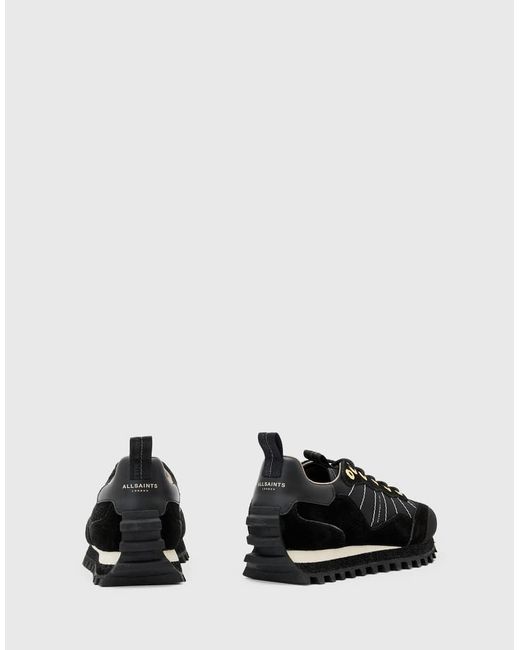 AllSaints Black Nevis Runner Trainers