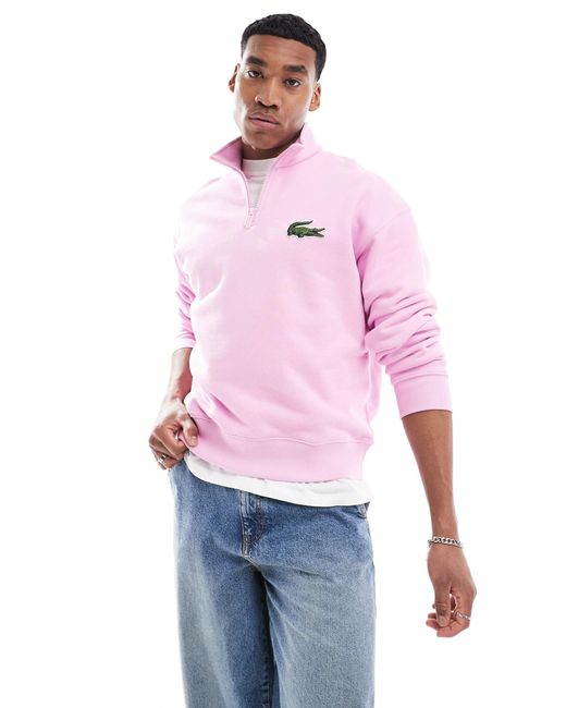 T-shirt semi-épais coupe carrée - vert Lacoste pour homme en coloris Pink