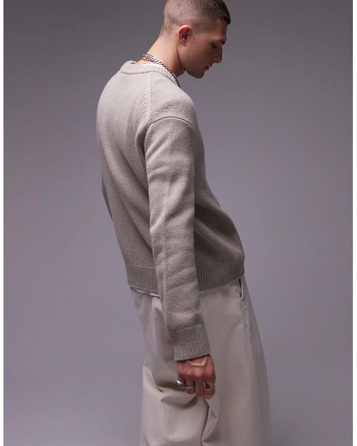 ARKET Gray Wool Blend Oversized Jumper for men