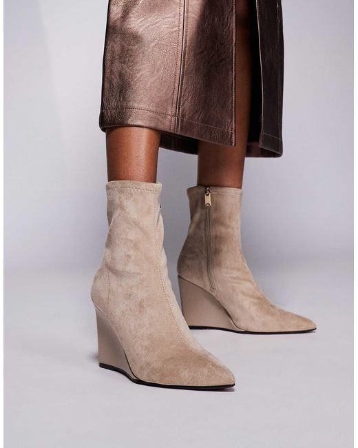 River Island Black Wedge Heel Boot