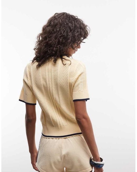Adidas Originals Natural Cable Knit Polo