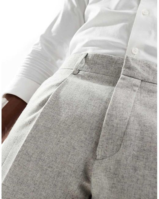 Pantalones De Sastre De Corte Slim De (Parte De Un Conjunto) Shelby and Sons de hombre de color Gray