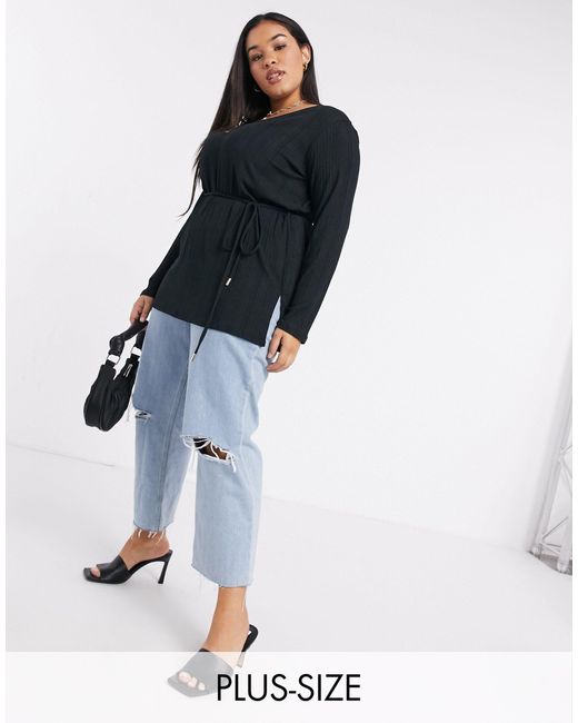 black longline tunic