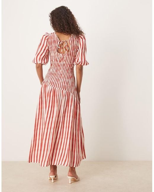 Never Fully Dressed Pink Stripe Cotton Midaxi Dress