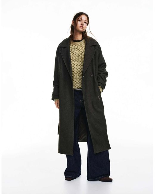 Pull&Bear Black – langer mantel