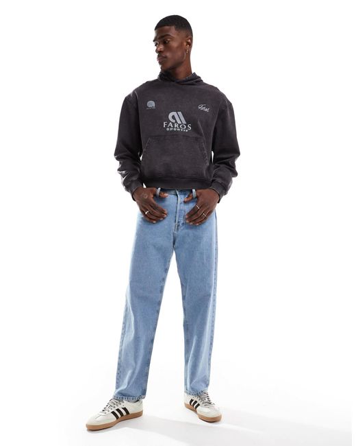 ASOS – oversize-kapuzenpullover in Blue für Herren