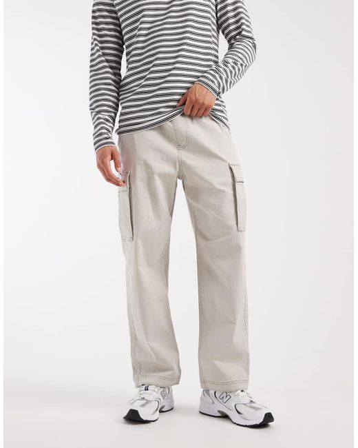 Hollister Gray baggy Y2k Painter Trousers for men