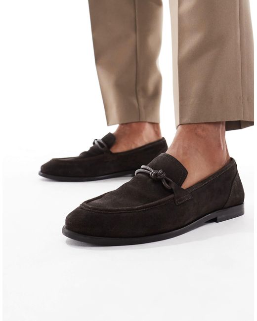 ASOS Black Slim Loafers for men