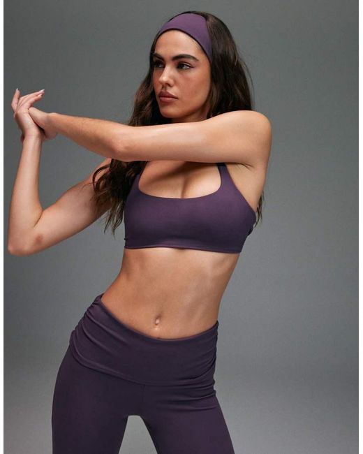 4505 Gray Light Support Strappy Sports Bra