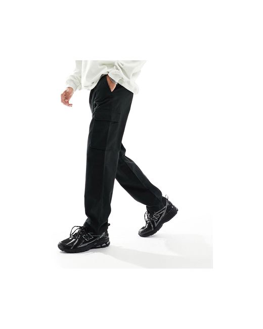 Only & Sons Black Loose Fit Cargo Pants for men