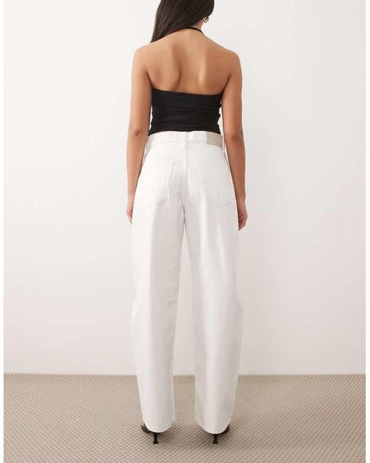 Calvin Klein White Relaxed Barrel Jeans