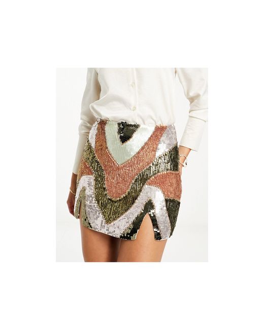 Women's Sequin Micro Mini Skirt