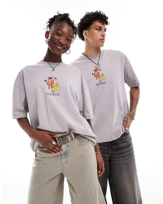 ASOS Purple Disney Oversized T-Shirt With Lion King Print