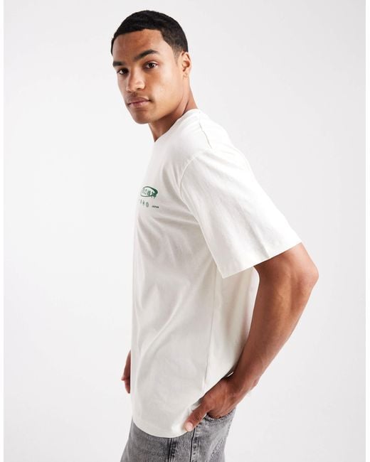 Jack & Jones – oversize-t-shirt in White für Herren