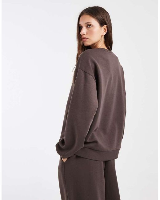 Vero Moda Brown Oversized Slouchy Sweatshirt